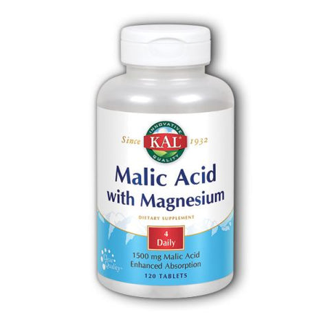 Kal, Malic Acid With Magnesium, 120 Tabs