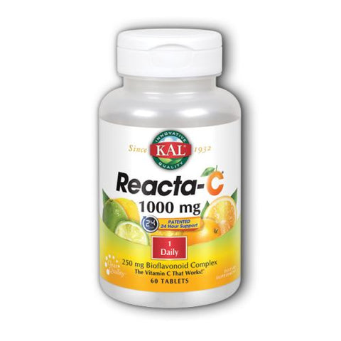 Kal, Reacta-C, 1,000 mg, 60 Tabs