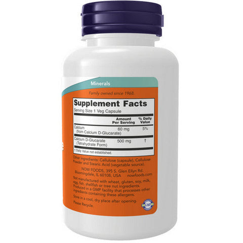 Now Foods, Calcium D-Glucarate, 500 mg, 90 Veg Caps