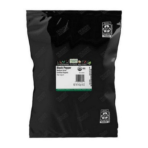 Frontier Coop, Organic Medium Grind Black Pepper, 16 Oz