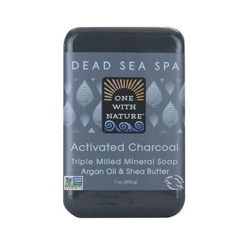One with Nature, Triple Milled Mineral Soap, Activated Charcoal 7 Oz