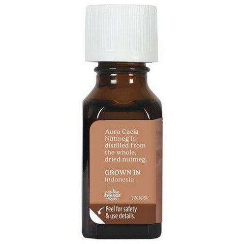 Aura Cacia, Essential Oil Nutmeg, (mystica fragrans) 0.5 Fl Oz