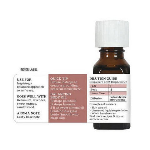 Aura Cacia, Essential Oil Patchouli, (pogostemon cabin) 0.5 Fl Oz