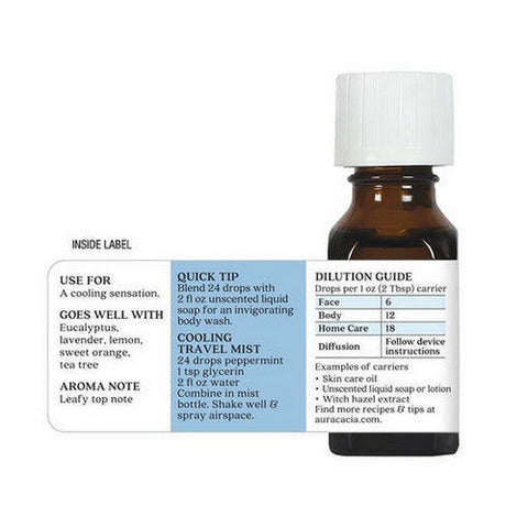 Aura Cacia, Essential Oil, (Peppermint) 0.5 Fl Oz