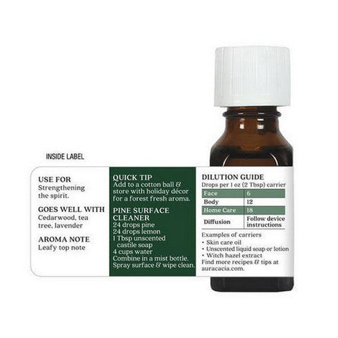 Aura Cacia, Essential Oil Pine, (pinus sylvestris) 0.5 Fl Oz
