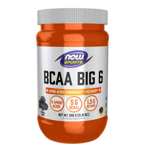 Now Foods, BCAA Big 6, Grape Flavor 600 Grams