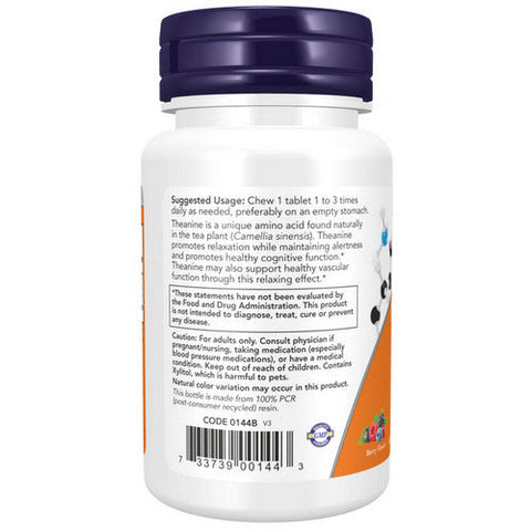 Now Foods, L-Theanine, 100 mg, 90 Veg Caps