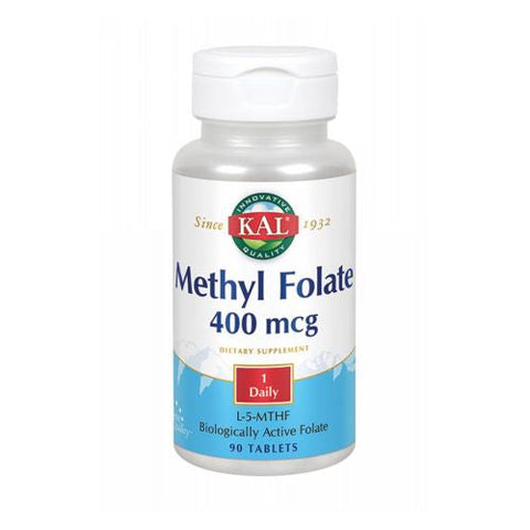 Kal, Methyl Folate Non GMO, 400 mcg, 90 Count
