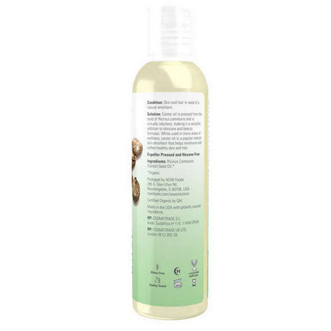 Now Foods, Organic Castor Oil, 8 Oz
