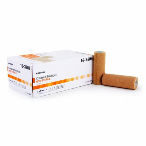 McKesson, Cohesive Bandage 6 Inch X 5 Yard Self-Adherent Closure Tan 16-53616, Count of 12