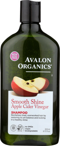 Avalon Organics, Smooth Shine Apple Cider Vinegar Shampoo, 11 Oz