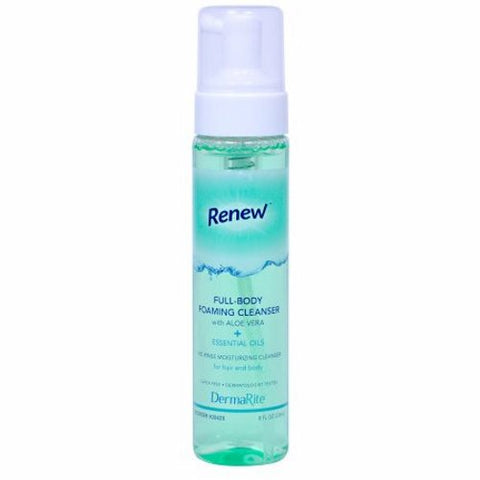 DermaRite, Rinse-Free Body Wash Renew Foaming Pump Bottle Citrus Scent, Count of 12