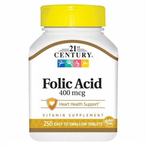 21st Century, Folic Acid, 400 mcg, 250 Tabs