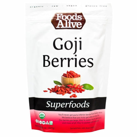 Foods Alive, Organic Goji Berries, 8 Oz