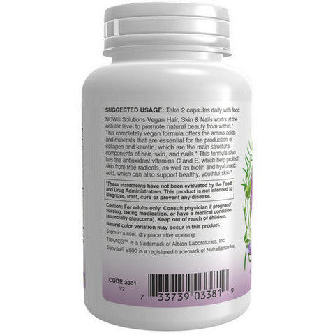 Now Foods, Vegan Hair, Skin & Nails, 5000 mcg, 90 Veg Caps