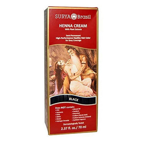 Henna Cream Black 2.37 Oz by Surya Brasil
