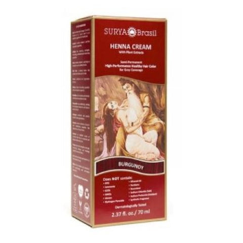 Henna Cream Burgundy 2.37 Oz by Surya Brasil