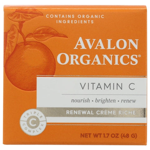 Avalon Organics, Vitamin C Skincare Renewal Creme Riche, 1.7 Oz
