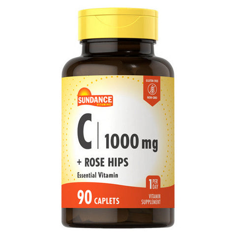 Sundance, Vitamin C Coated Caplets, 1000 mcg, 90 Tabs