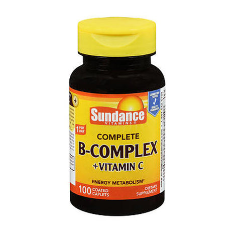 Sundance, Vitamins Complete B-Complex + Vitamin C Coated Caplets, 100 Tabs