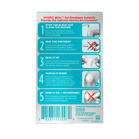 Band-Aid, Hydro Seal All-Purpose Hydrocolloid Gel Bandages, 10 Each