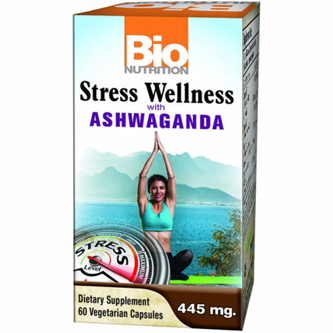Bio Nutrition Inc, Stress Wellness w/ Ashwaganda, 60 Veg Caps