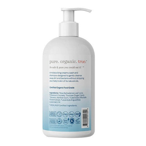 Shoosha, Sensitive Skin Organic Baby Wash & Shampoo, Lavender Vanilla 8.5 Oz