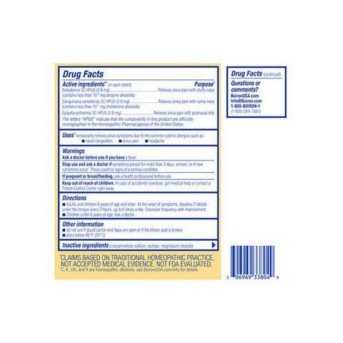 Boiron, Sinus Calm Sinus Relief, 0, 60 Tabs