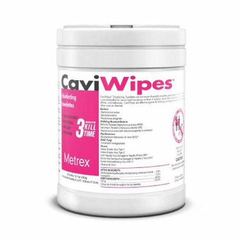 Surface Disinfectant CaviWipes Alcohol Based Wipe 160 Count NonSterile Canister Disposable Alcohol S 160 Count by Metrex Research