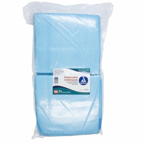 Underpad Dynarex  30 X 36 Inch Disposable Fluff / Polymer Heavy Absorbency Case of 100 by Dynarex