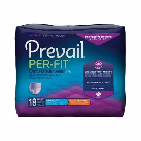 Female Adult Absorbent Underwear Case of 72 by First Quality