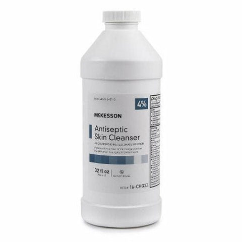 McKesson, Antiseptic Skin Cleanser McKesson 32 oz. Bottle 4% Strength CHG (Chlorhexidine Gluconate) / Isopropy, 32 Oz