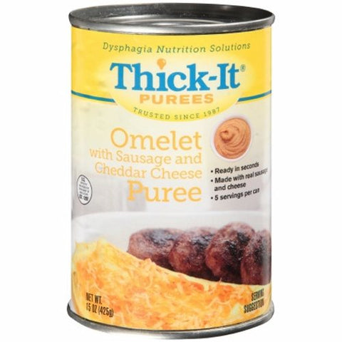 Puree Thick-It  Purees 15 oz. Container Can Sausage / Cheese Omelet Flavor Ready to Use Puree Consis Case of 12 by Thick-It