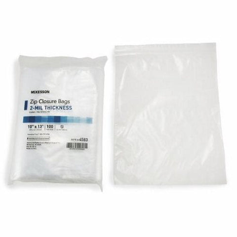 Zip Closure Bag McKesson 10 X 13 Inch Polyethylene Clear 100 Count by McKesson