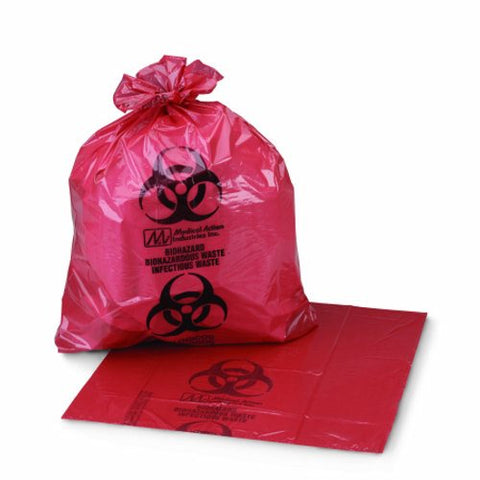 Infectious Waste Bag McKesson 10 - 15 gal. Red 24 X 32 Inch Case of 250 by McKesson