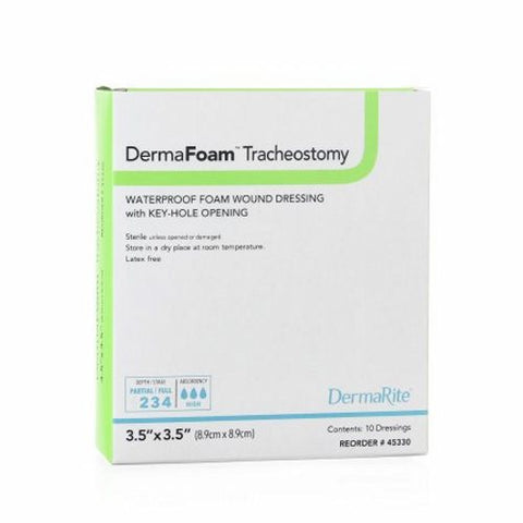 Foam Dressing 3-1/2 X 3-1/2 Inch 10 Count by DermaRite