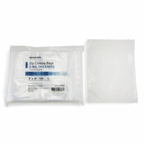 Zip Closure Bag McKesson 8 X 10 Inch Polyethylene Clear Case of 3000 by McKesson