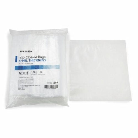 Zip Closure Bag McKesson 12 X 12 Inch Polyethylene Clear 100 Count by McKesson