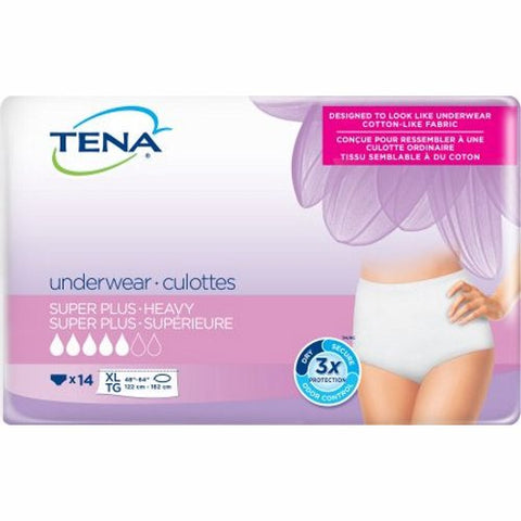Female Adult Absorbent Underwear White Case of 56 by Tena
