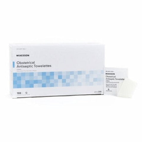 Obstetrical Wipe McKesson Individual Packet BZK (Benzalkonium Chloride) Clean Scent 100 Count 100 Count by McKesson