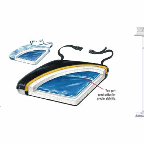 Seat Cushion Thin-Line 18 W X 16 D X 1-1/2 H Inch Gel 1 Each by Skil-Care