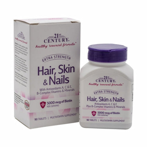 21st Century, Hair, Skin & Nails Extra Strength, 90 Tabs