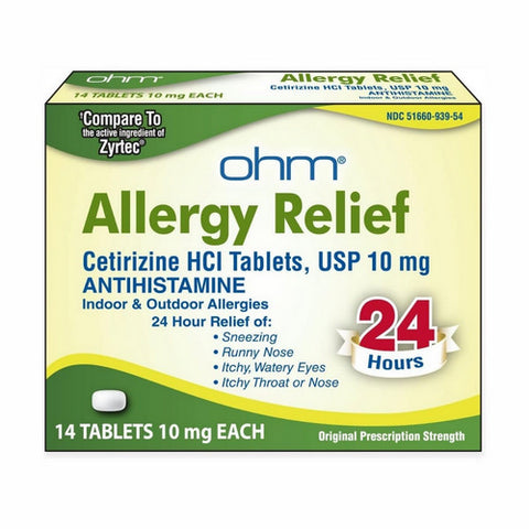 Zyrtec, Cetirizine, 10mg, 14 Tabs