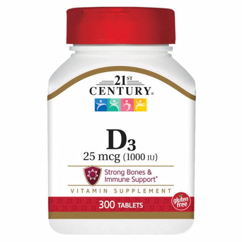 21st Century, Vitamin D3, 1000 IU 300 Tabs