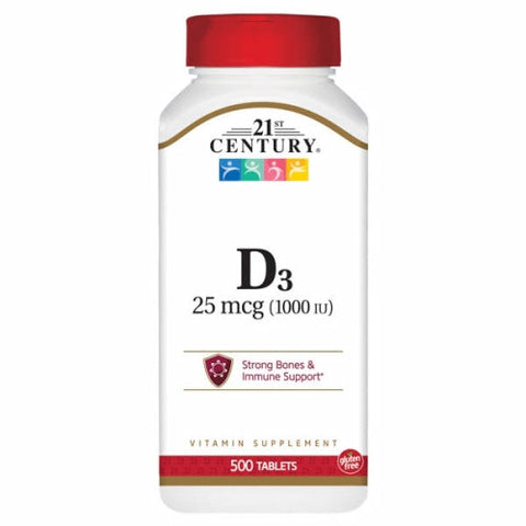 21st Century, Vitamin D3, 1000IU, 500 Tabs