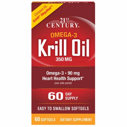 21st Century, Krill Oil, 350 mg, 60 Softgels