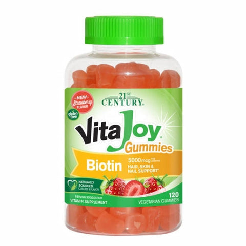 21st Century, Vitajoy Biotin, 5000Mcg, 120 Veg Caps
