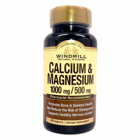Windmill Health, Calcium & Magnesium, 60 Tabs