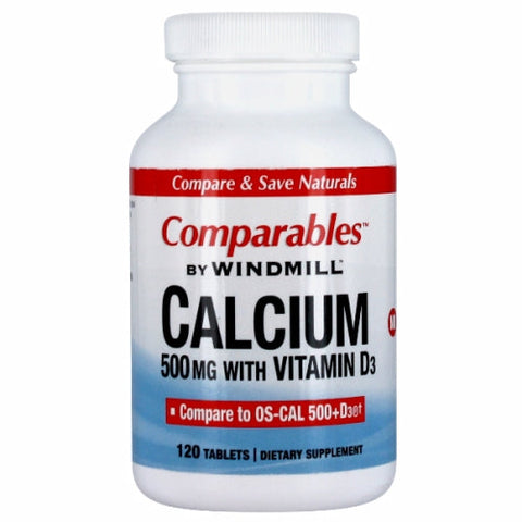 Windmill Health, Oyster Shell Calcium with Vitamin D, 500mg, 120 Tabs