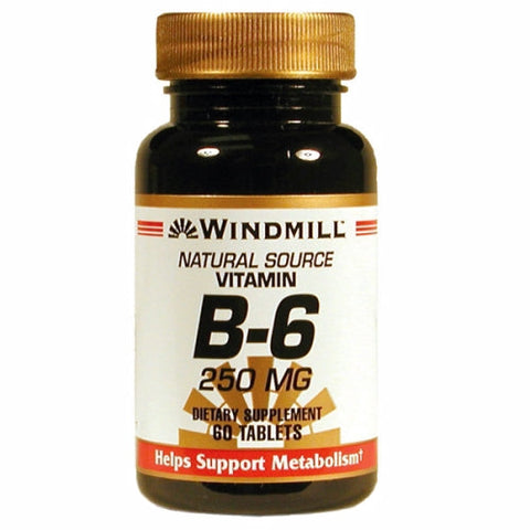 Windmill Health, Vitamin B-6, 250mg, 60 Tabs